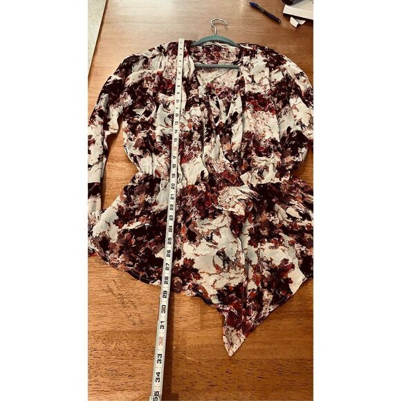 IRO PARADON FLORAL SURPLICE BELL SLEEVE FLORAL BLOUSE SIZE S US SZ 6 FRENCH 36 - Picture 11 of 14